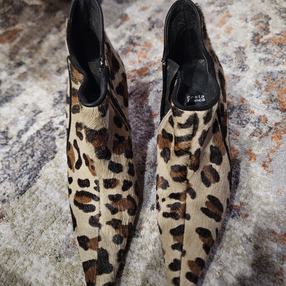 Costa Blanca animal print pencil heel bootie
